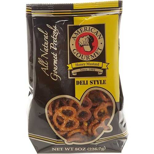 American Gourmet of Snacks American Gourmet Pretzel Mini Twist, Honey Mustard Flavor, 8-Ounce(PACK OF 6)