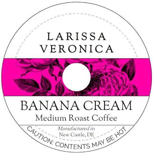 Larissa Veronica Banana Cream Medium Roast Coffee (Single Serve K-Cup Pods) (Gourmet, Naturally Flavored, Whole Coffee Beans) (12 pods, ZIN: 571208) - 3 Pack
