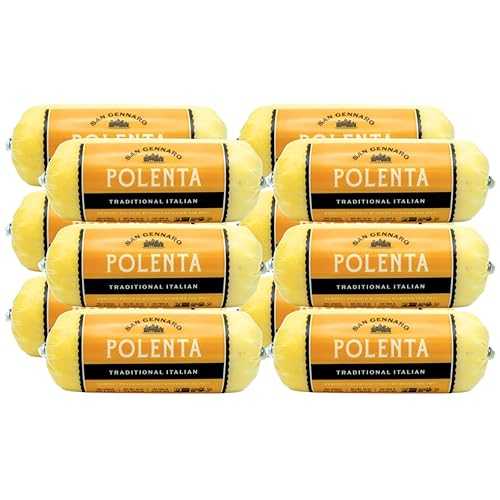 Traditional Italian Polenta Tube by San Gennaro / Gluten Free Cornmeal / Made from Yellow Corn Non-GMO Ingredients for Authentic Flavor / Ready for Quick Heat-and-Serve Meals, 18 ounce, Pack of 12