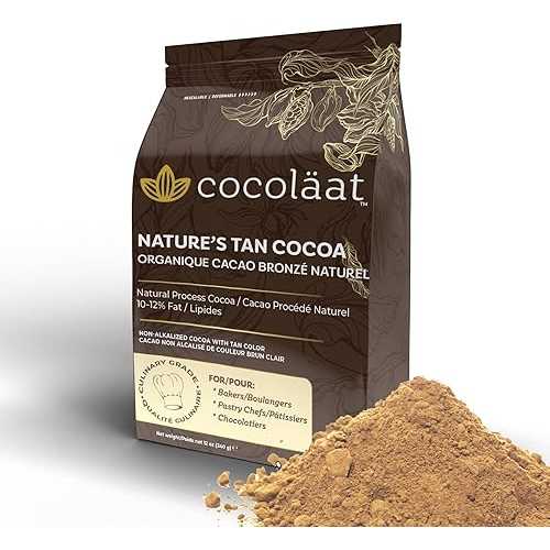 Cocol・・at Natural Tan Cocoa Powder / Culinary Grade for Bakers, Pastry Chefs, \u0026 Chocolatiers / Non-Alkalized / Resealable Pouch / 2 重量ポンド, 907 g cocolaat Cocol at Natural Tan Cocoa Powder / Culinary Grade for Bakers,