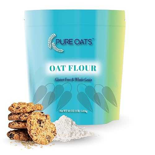 PureOats Gluten Free Oat Flour (4Lb Bag) 100% Whole Grain, Vegan, Allergen Free for Healthy breakfast and more