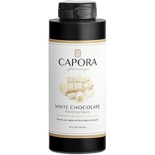 FixtureDisplays Capora White Chocolate Flavoring Sauce 12 薬局衡オンス. WS-999SQZWHTCHO-NPF