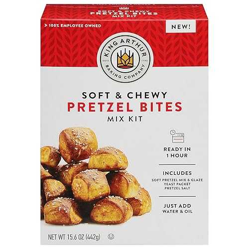 King Arthur Soft \u0026 Chewy Pretzel Bites Mix Kit, Kosher, 15.6 Ounce (Pack of 6)
