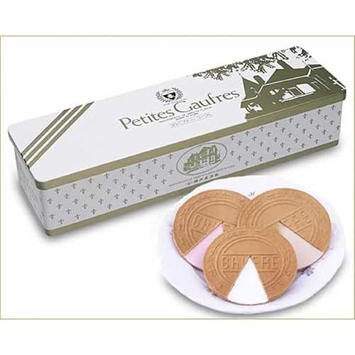 JP Kobe Fugetsudo Petites Gaufres 13S 27 pieces (Pack of 1), Japanese Sandwich Wafer Sweets インチ Mini Sizes, Vanilla, Strawberry, Chocolate Cream Flavors, Kobe Omiyage Gifts Souvenirs, MADE IN JAPAN