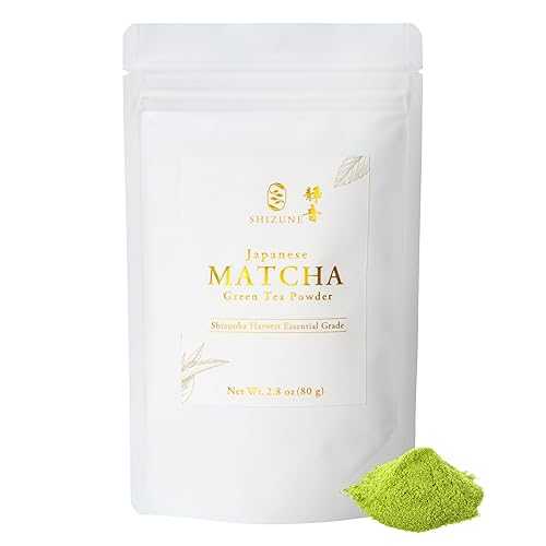 Shizune Matcha Shizuoka Essential Grade, Celemonial Matcha Green Tea Powder, made インチ Japan, First Harvest, Stone-Ground, 80g (2.8 薬局衡オンス) Bag