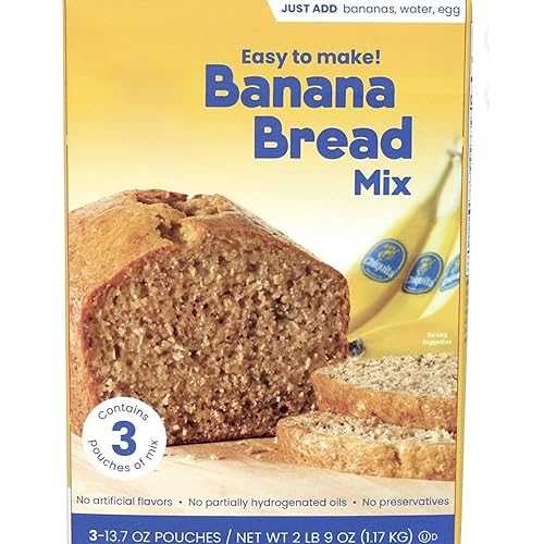 Generic Chiquita! Banana Bread Mix, Easy-to-Make Baking Mix (Just Add Bananas, Water \u0026 Egg), No Artificial Flavors or Preservatives, 13.7 薬局衡オンス (390g) Each,3-Pack (Total 41.1 薬局衡オンス)