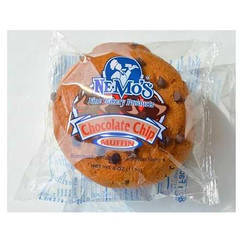 Ne-Mos Chocolate Chip Muffin, 4 Ounce -- 12 per case.