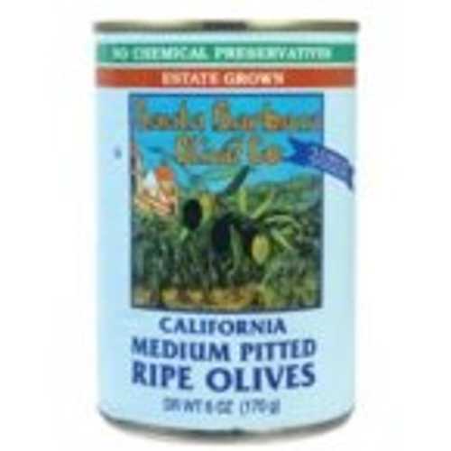 Santa Barbara Black Medium Pitted Olives 24x 6 Oz