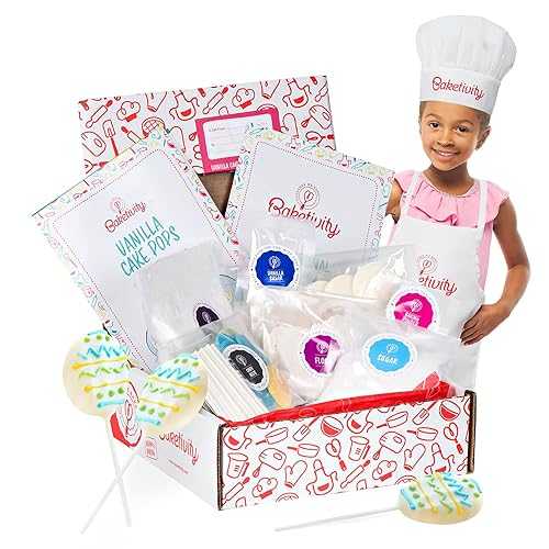Baketivity Vanilla Cake Pops Making Kit for Kids - DIY Baking Set with Pre-Measured Ingredients - Party Supply Kit for Children Ages 6 and Up - Best Gift Idea for Boys and Girls