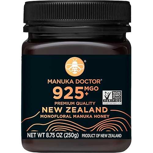 Manuka Doctor - MGO 925+ Manuka Honey Monofloral, 100% Pure New Zealand Honey. Certified. Guaranteed. Raw. Non-GMO (8.75 薬局衡オンス)