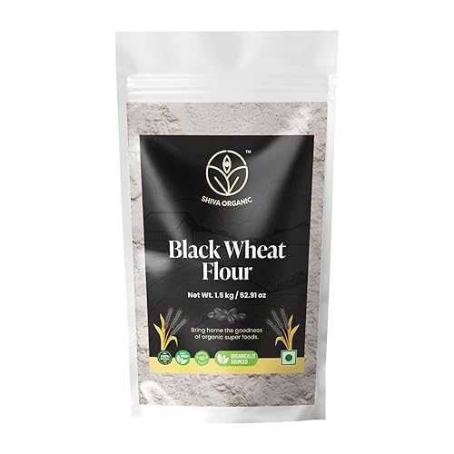 Shiva Organic Black Wheat Atta - 1.5 kg / High Fiber, Low Gluten Ancient Grain with Abundant Bran