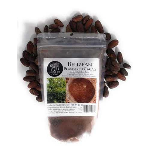 Jungle Cat Cacao Organic Belizean Powdered Cacao - 10薬局衡オンス - Cocoa Powder -Whole Bean Cacao Powder - Superfood: Hot Chocolate / Baking / Smoothies / Pancake Batter / Chocolate Sauce