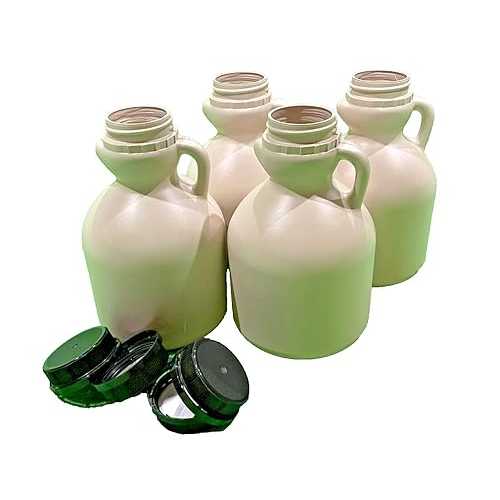 Liberty Supply Empty Maple Syrup Jugs - BLANK - Pint (16 FL OZ Each) - Case of 4 Containers MADE IN USA with Food Grade Materials.