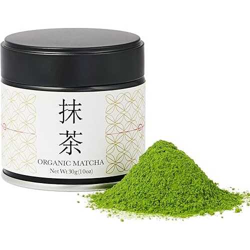 Dream of Japan Premium Shizuoka Organic Ceremonial Grade Matcha Powder - 1.1 Oz Authentic Japanese Tencha Leaves - Ideal for Tea Ceremonies, Lattes, Baking \u0026 More. Rich インチ Flavor