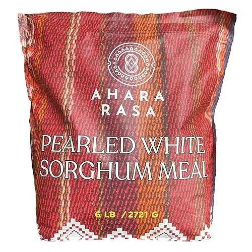 Ahara Pearled White Sorghum Meal 6 重量ポンド Gluten-Free Whole Grain Jowar Meal with Mild, Nutty Flavor for Baking, Cooking \u0026 Thickening