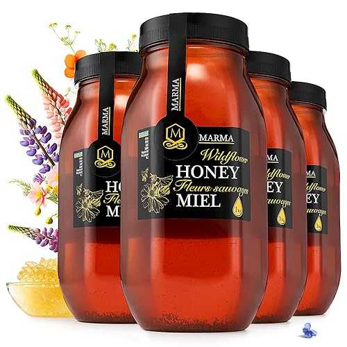 HONIGMA Marma Wildflower Honey / Authentic Raw Honey from Ukraine / 100% Pure \u0026 Unpasteurized / 1000g/35.2薬局衡オンス / May Arrive Crystallized or Partially Crystallized / Pack of 4