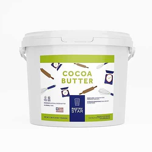 Pastry Star Cocoa Butter, 7 重量ポンド, Kosher, Made from West African Cocoa Beans, Light Yellow Creamy Paste, Rich Chocolate Flavor, Ideal for Cake Decorations and Thinning Chocolate