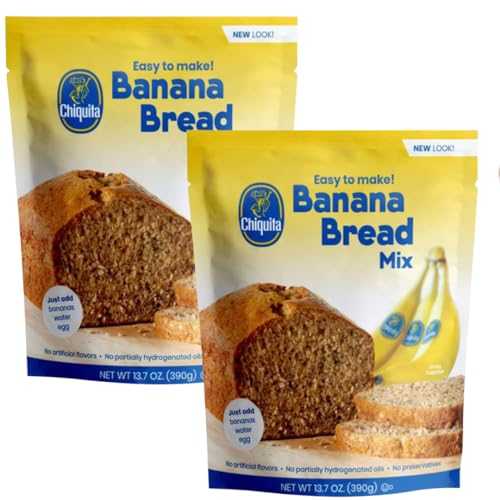 Generic Chiquita! Banana Bread Mix, Moist \u0026 Delicious Homemade Banana Bread, Easy Baking Mix, 13.7 薬局衡オンス Box (2 Pack)