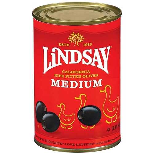 Bell Carter Foods Medium Pitted Ripe Black Olives 300 count, 6 ounce -- 24 Case