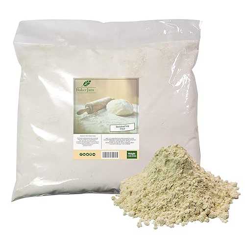 Naturejam DEFATTED Soy Flour 4 Pounds Bulk Bag-Made インチ USA