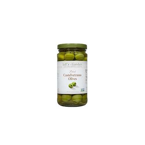 Jeff\u0027s Garden Jeffs Natural Pitted Castelvetrano Olives, 5.5 Ounce -- 6 per case.