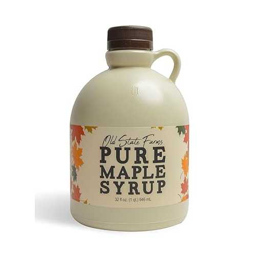Old State Farms - 64薬局衡オンス Grade A Dark Robust Pure Maple Syrup - Sustainable Harvest - Organically Produced - All Natural