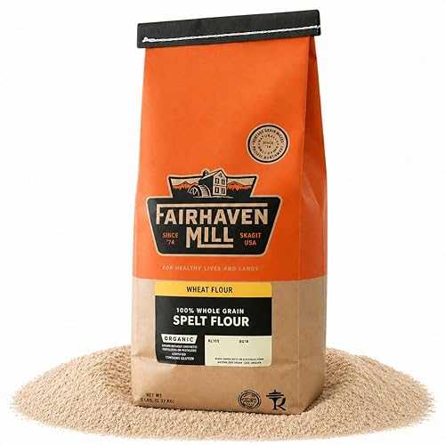 Fairhaven Mill Whole Grain Spelt Flour - USDA Organic Certified \u0026 Non-GMO - Nutty Flavor \u0026 High Absorption Rate for Artisan Breads, Pizza Crusts, Muffins \u0026 Pasta - USA Grown \u0026 Milled - 5 lbs Bag