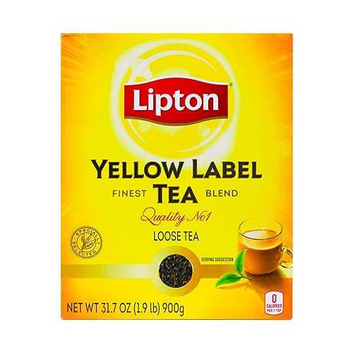 Lipton Yellow Label Finest Blend / Loose Tea / Premium Quality / Black Tea / Compatible for Strong Chai / 900 Grams (Pack of 1)