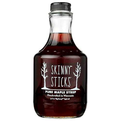 Skinny Sticks\u0027 Pure Maple Syrup, Kosher, 32 Fluid Ounce (Pack of 6)