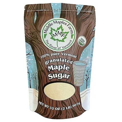 Vermont Pure Powdered Granulated Organic Maple Sugar, Good Cause, Made インチ the USA, from Middle Maples Farm - 2重量ポンド resealable pouch, Raw, Unrefined, Non-GMO, Gluten Free, Nut-Free, No Preservatives, Vegan, No Additi