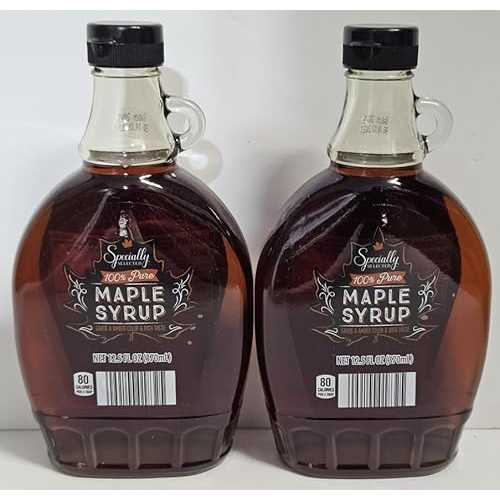 Generic Specially Selected 100% Pure Maple Syrup Grade A Amber Color Rich Taste 12.5fl 薬局衡オンス 370ml (Two Jars)