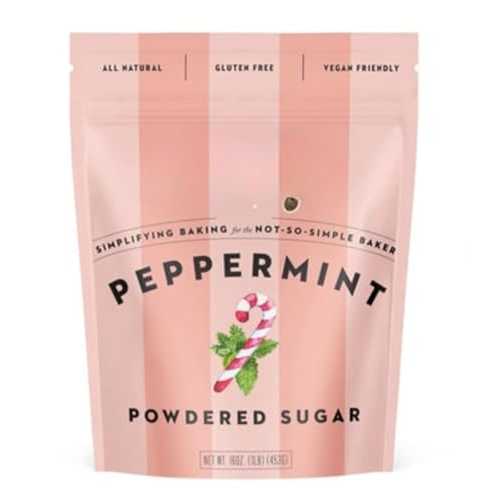 Generic Peppermint Powdered Gluten Free Vegan Sugar Holiday Sugar 1重量ポンド Limited Edition (1重量ポンド Peppermint)