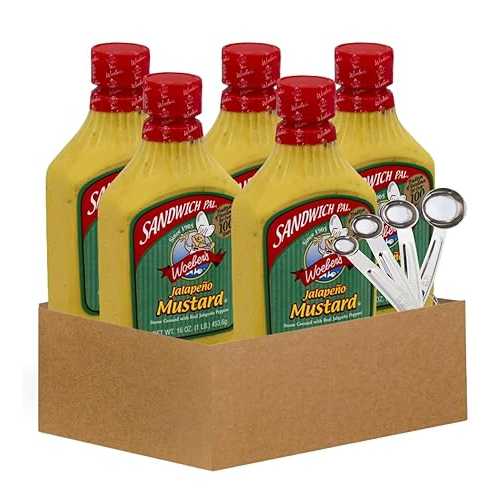 5x jalapeno mustard Sandwich Pal Jalapeno 16OZ Bundle with Stainless Steel Measuring Spoon Set - Includes Jalape・・o \u0026 Honey Mustard - Cooking Measurements - Gift Set (6 Items) GROVE 5x jalapeno mustard Sandwich Pal Jal