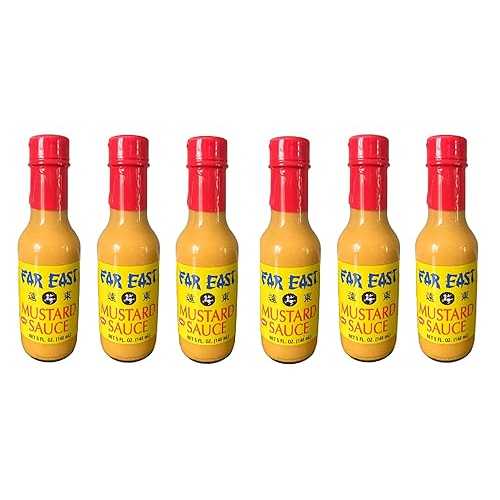 FAR EAST Hot Mustard Sauce, 5-ounce Bottle of Spicy Mustard (5-Ounces, 6, Count)