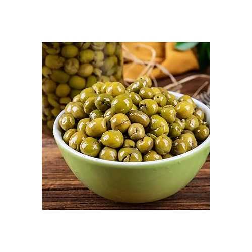 SODEF Green Olives インチ Brine 152 fl 薬局衡オンス (4500 竓) Jar, Pitted, Authentic Turkish Style, Suitable for Salads and Appetizers - One Size