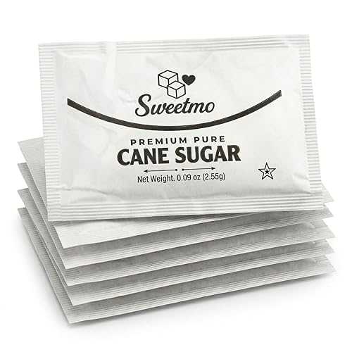 Sweetmo Sugar Packets for Coffee Premium Cane Sugar 100 Count, Individually Wrapped for Coffee Station, Office, Airbnb