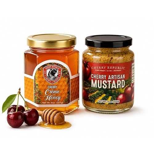 Cherry Artisan Mustard 9Oz/1-pack + Cherry クロム・・me Honey 1-pack Cherry Republic Cherry Artisan Mustard 9Oz/1-pack + Cherry クロム me Honey 1-pack