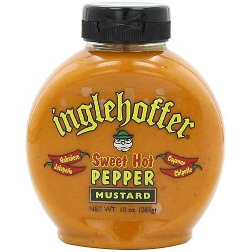 Inglehoffer Mustard, Sweet Hot Pepper, 10 Ounce (Pack of 6)