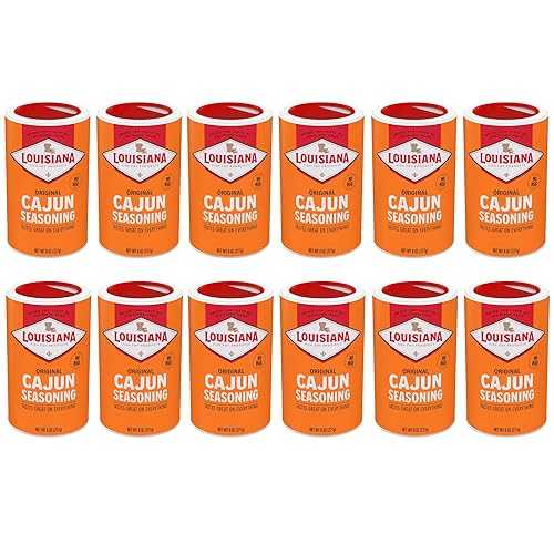 Louisiana Fish Fry Products ケイジャンシーズニング、8オンスシェイカー (12個風呂敷き包み) Louisiana Fish Fry Products Cajun Seasoning, 8-Ounce Shakers (Pack of 12)