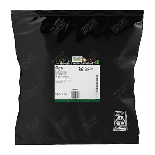 Frontier Co-op Organic Ground Cloves, Fairtrade Certified, 1重量ポンド Bulk Bag - Aromatic Spice for Baking, Spice Blends, and Seasonal Recipes