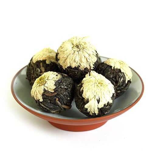 GOARTEA Puerh Tea Cake 500g / 17.6薬局衡オンス 2017 Year Raw Sheng White Chrysanthemum Bulang Mountain - Chinese Yunnan Puer Pu\u0027er Pu-erh Tea - Tuocha
