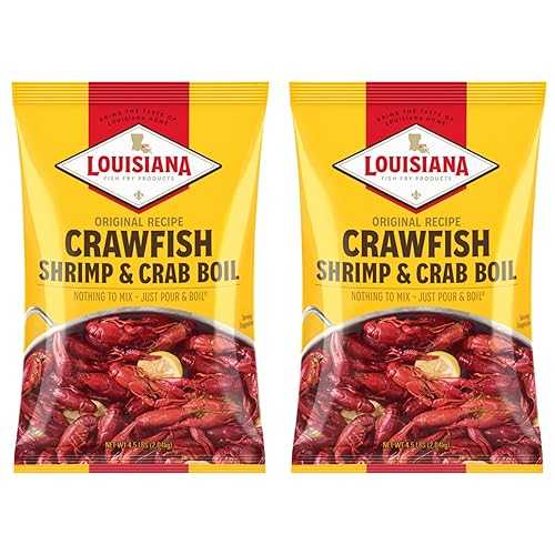 Louisiana Fish Fry Products Crawfish, Shrimp \u0026 Crab Boil Seasoning - Spicy \u0026 Delicious Seafood Powder Complete Seasoning - Low Salt Cajun Seasoning 4.5 lbs (Pack of 2 Bags)