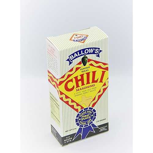 Ballow\u0027s 知られたなテキサスチリシーズニング Generic Ballow\u0027s Famous Texas Chili Seasoning 6 Pack