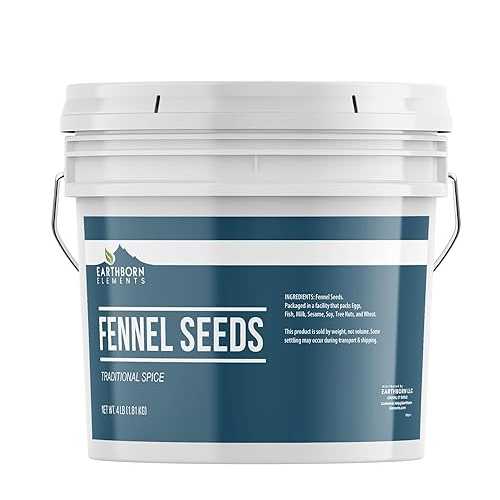Earthborn Elements Fennel Seeds 1 Gallon Bucket, Whole Seed, Mild Sweet Flavor