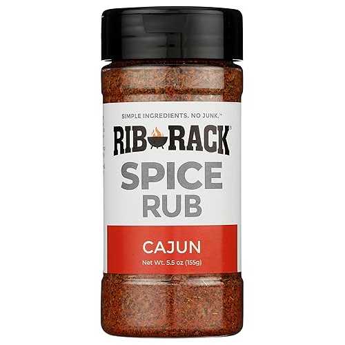 Rib Rack Cajun Rub Dry Spice, All Natural, No Junk, 5.5 Ounces (Pack Of 6)