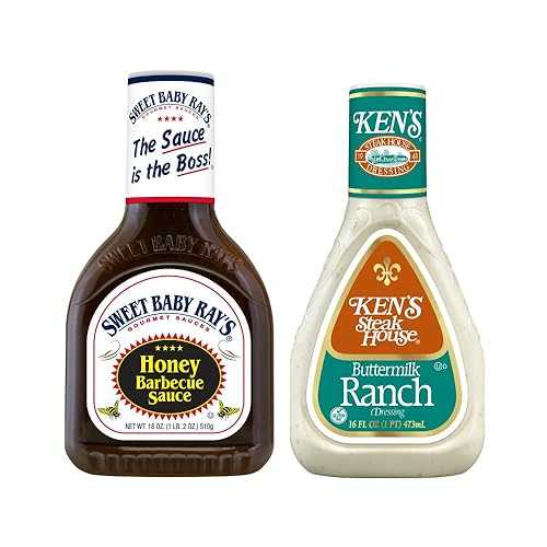 Ken\u0027s Steak House Variety, 1 Ken\u0027s Steak House Buttermilk Ranch Dressing, 16 FL OZ, 1 Sweet Baby Rays Barbecue Sauce, Honey, 18 OZ, 1 CT
