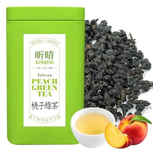 XINQING Xin Qing White Peach Green Tea Peach Green Tea Taiwan High Mountain Tea Taiwan Tea 150g / 5.29薬局衡オンス