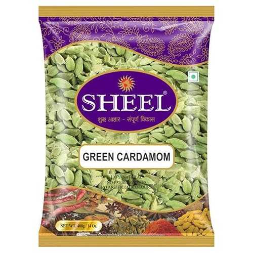 Sheel Green Cardamom (Hari Elaichi) - 14 薬局衡オンス. (400g)~ All Natural / Vegan / Gluten Friendly / NON-GMO / Indian Origin