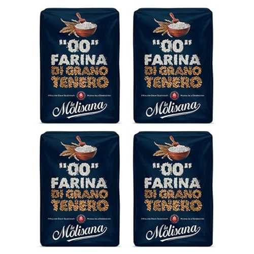 Laura\u0027s GOURMET SELECTION La Molisana Extra-Fine 00 Wheat Flour for Pastries and Baking, 100% Italian, 4 Pack
