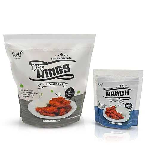 Wolfe s Wings Ranch \u0026 Fry Mix Combo - Natural, Makes 288 Wings \u0026 2.2 Gal Ranch